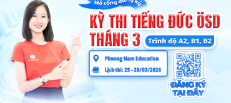 Thông báo tổ chức kỳ thi cấp Chứng chỉ năng lực tiếng Đức ÖSD tháng 03/2026