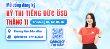 Thông báo tổ chức kỳ thi cấp Chứng chỉ năng lực tiếng Đức ÖSD tháng 11/2025