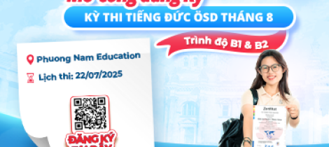 Thông báo tổ chức kỳ thi cấp Chứng chỉ năng lực tiếng Đức ÖSD tháng 08/2025